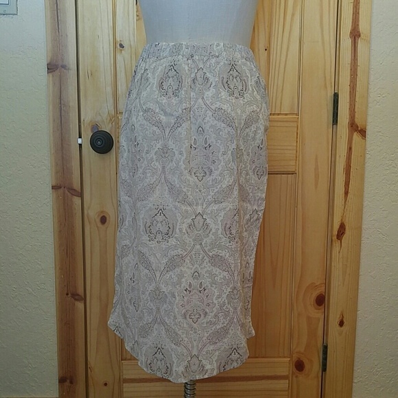 Carve Designs NWT Cameron Midi Skirt Womens XS Paisley Hi-Lo Pull On Lined - Picture 4 of 7